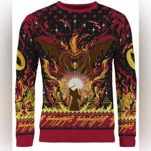 Lord of the Rings “You Shall Not Pass" Balrog Christmas Sweater size XS‎ nwt